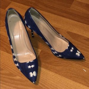 Jcrew pumps indigo dyed